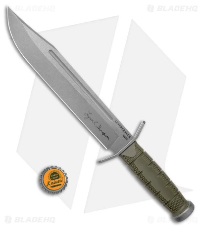 Cold Steel Lynn Thompson Leatherneck Bowie Fixed Blade Knife (10.5" Stonewash) - Image 4