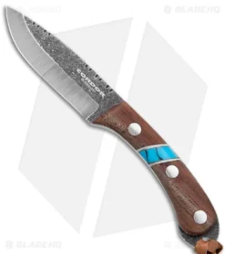 Condor Blue River Neck Knife Fixed Blade Walnut/Turquoise (2.25" Gray)