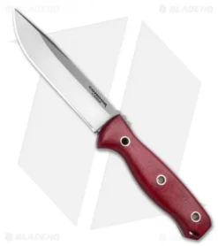 Condor Bushcraft Bliss Fixed Blade Knife Red Linen Micarta (4.5" Satin)