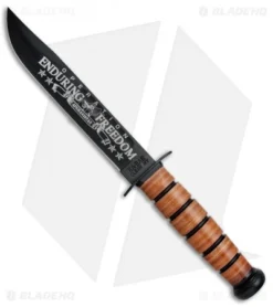 Ka-Bar Bowie Navy Operation Enduring Freedom Fixed Blade Knife (7" Black) 9170
