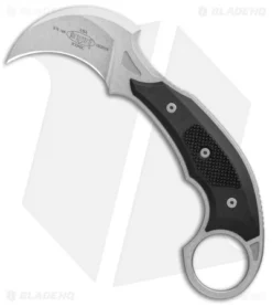 Microtech Bastinelli Iconic Left-Hand Karambit Fixed Blade (Stonewash) 118-10L