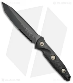 Microtech Socom Alpha Tanto Fixed Blade Knife Carbon Fiber (5" Black Serr)