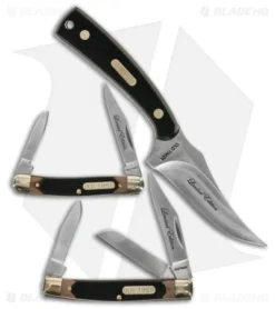 Old Timer Limited Edition 3-Piece Gift Set Fixed/Folders Black W/ Tin