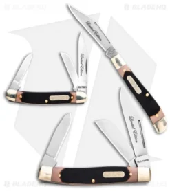 Old Timer 3pc Folder Knife Set Saw Cut Handles Limited Ed W/Gift Tin (Satin)