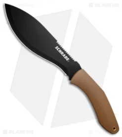 Schrade 17" Machete Fixed Blade Brown Rubber (10.25" Black) Box