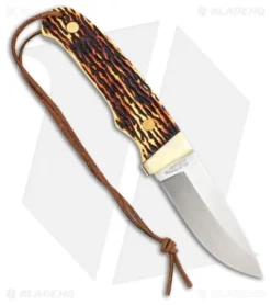 Schrade Uncle Henry Pro Hunter Fixed Blade Knife Brown Staglon (3.625" Satin)