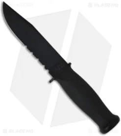 Ka-Bar Mark I Tactical Knife W/ Sheath (5.125" Black Serr) 02-2222