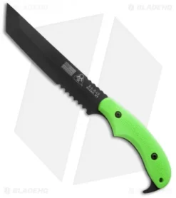 Ka-Bar Famine Zombie Killing Tanto Fixed Blade Knife (7.675" Black Plain) 5700