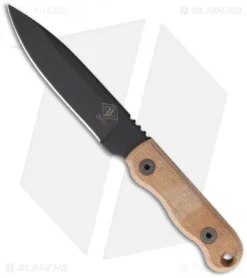 Ontario Ranger Shiv Fixed Blade Knife W/ Tan Micarta Handle (4.5" Plain) 9411TM