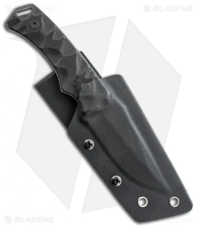 Schrade SCHF14 Modified Drop Point Fixed Blade Knife (3.4" Black SW) - Image 2