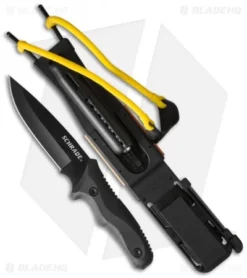 Schrade Guide Master Slingshot / Fixed Blade Knife (5.25" Black) SCHF39